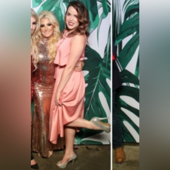 ASOS DESIGN crop top thigh split satin midi dress - Picture 16 of 17